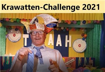 Auf Facebook leutete Reinhard Evers die erste digitale Altweiberfasnacht mit einem angeschnittenen Krawattenzipgel und drei Nominierungen ein.