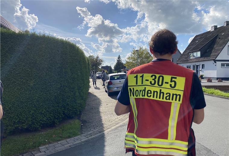 Nordenhamer Feuerwehren halten Pandemie Stand Einsatzkräfte bei einer Granatensprengung