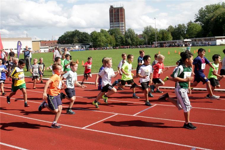 Nordenhamer Grundschullauf mit Rekordbeteiligung 301 Mädchen und Jungen legten sich beim Grundschullauf mächtig ins Zeug.