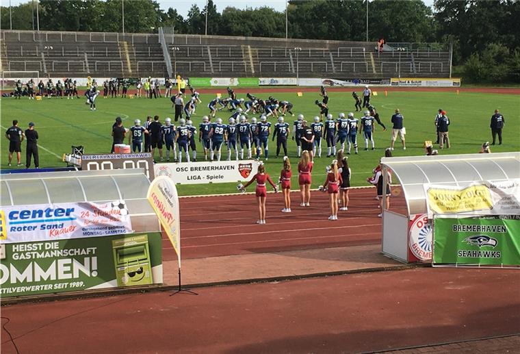 Seahawks-Footballer starten mit einem Heimspiel Ab 15. August gibt es wieder Football mit den Seahawks im Nordseestadion zu sehen.