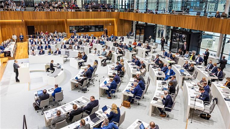 CDU kritisiert Pläne für ausländische Arbeitskräfte Abgeordnete nehmen im Plenarsaal an einer Sitzung des niedersächsischen Landtags teil.