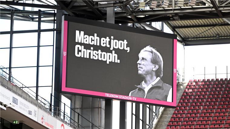 Abschied von Christoph Daum im Stadion.