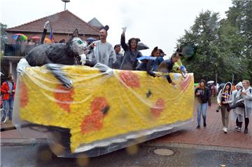 Abwechslungsreicher Festumzug in Dedesdorf: Bei manchen Festwagen stand die kuns...