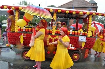 Abwechslungsreicher Festumzug in Dedesdorf: Bei manchen Festwagen stand die kuns...
