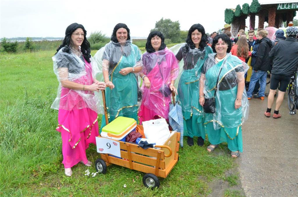 Abwechslungsreicher Festumzug in Dedesdorf: Bei manchen Festwagen stand die kuns...