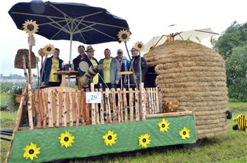 Abwechslungsreicher Festumzug in Dedesdorf: Bei manchen Festwagen stand die kuns...