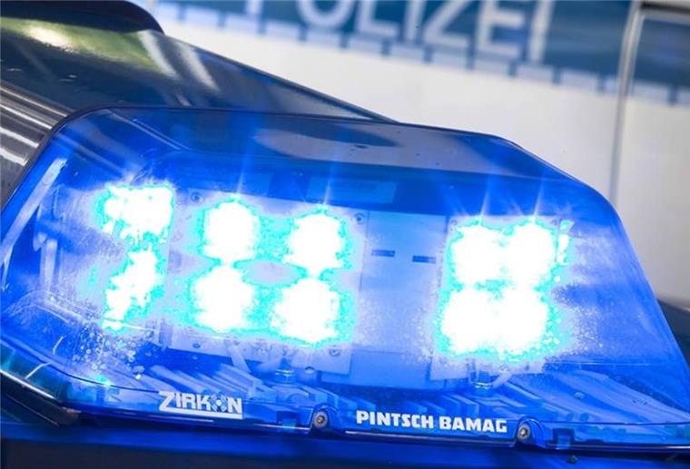 Getreide im Wert von 1,7 Millionen Euro gestohlen Blaulicht auf Polizeiauto.