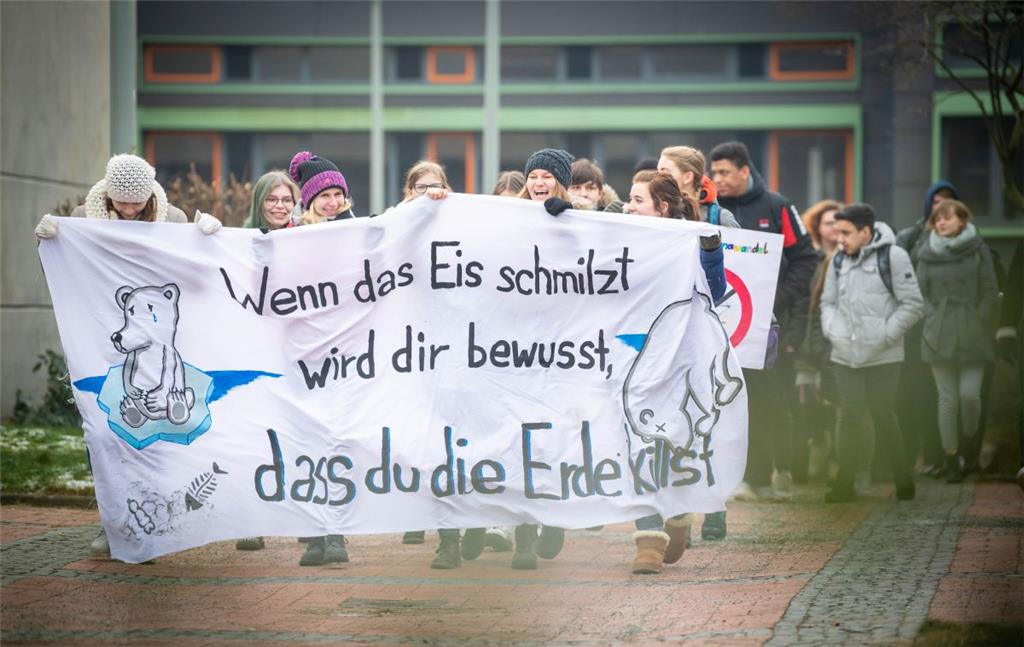 Achtung vorm Klimawandel: Am Mittwoch haben Schüler in Bremerhaven demonstriert....