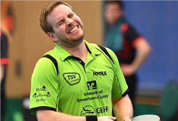 Regionalliga-Tischtennis mit dem TSV Lunestedt. Matti von Harten in seinem ersten Einzel.