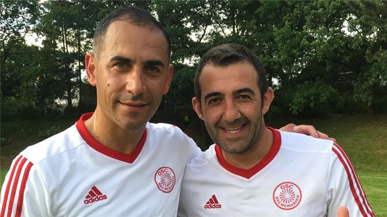 Ahmet Karaca (links) und Cüneyt Gülkan dürfen sich freudestrahlend in den Armen liegen. Sie haben mit dem OSC einen guten Start erwischt.