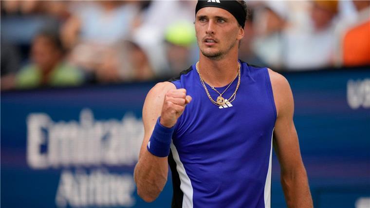 Zverev und Niemeier bestehen Hitzeprüfung von New York Alexander Zverev bejubelt den Einzug in die dritte Runde.
