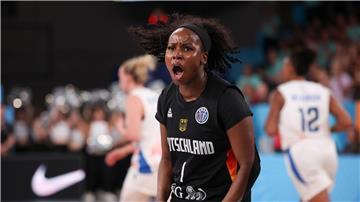 Alexis Peterson und die deutschen Basketballerinnen stehen im EM-Viertelfinale.