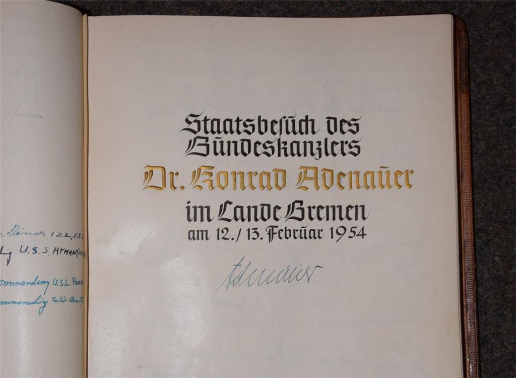 Alt-Bundeskanzler Konrad Adenauer hat sich 1954 verewigt