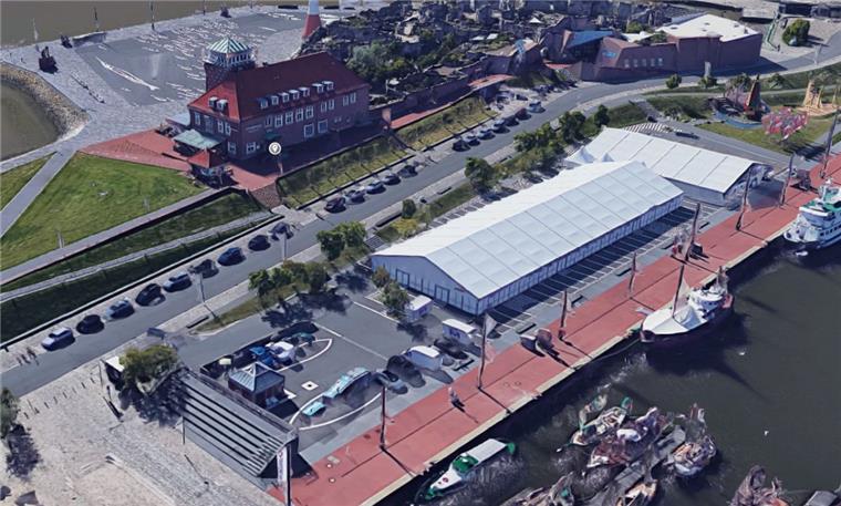 Wegen des Seestadtfests: Ab Dienstag fehlen die Parkplätze am Neuen Hafen Am Neuen Hafen wird ab Dienstag fleißig für das Seestadtfest aufgebaut.
