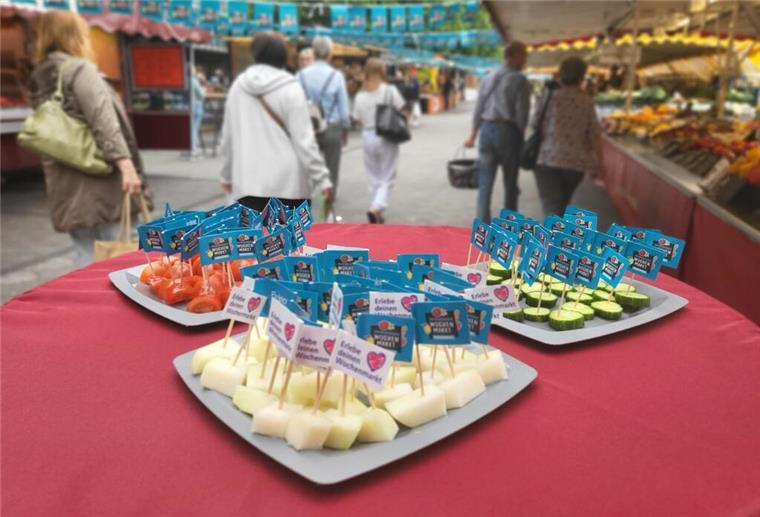 Aktion auf dem Wochenmarkt