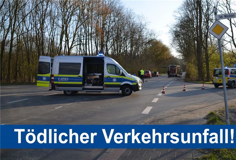 Tödlicher Verkehrsunfall in Bremerhaven An der Kreuzung zur Straße Im Weddel kam es in Bremerhaven am Sonnabend zu einem tödlichen Verkehrsunfall.