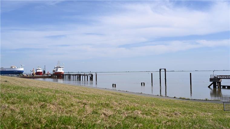 Mehr Investitionen in Emder Hafen – wohin das Geld fließt An dieser Stelle wird seit Sommer bereits an einem neuen Großschiffsliegeplatz gebaut. (Archivbild)
