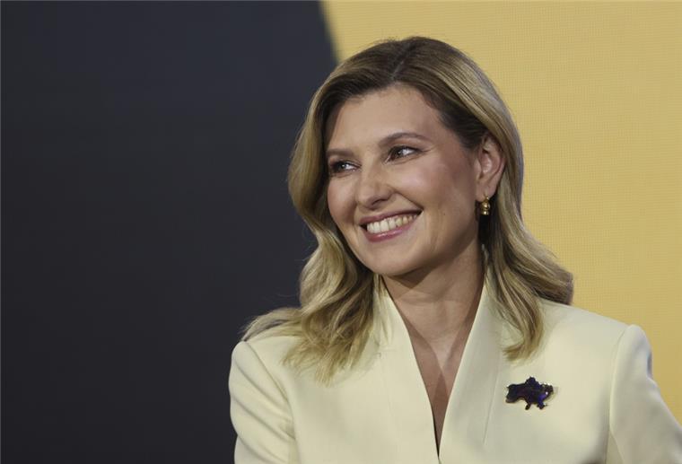 Buchmesse: Olena Selenska wird Samstag in Frankfurt erwartet Olena Selenska, First Lady der Ukraine, nimmt am Warschauer Sicherheitsforum teil.