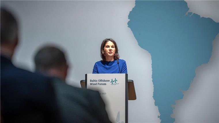 Baerbock: Meere als „Schatz für grüne Energie“ Annalena Baerbock (Bündnis90/Die Grünen), Außenministerin, spricht beim „Baltic Offshore Wind Forum“.
