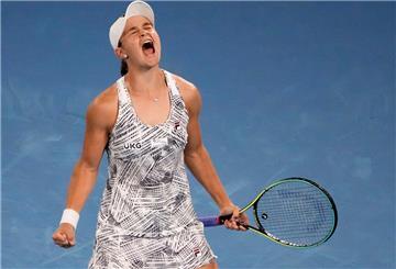Ashleigh Barty feiert ihren Sieg. 
