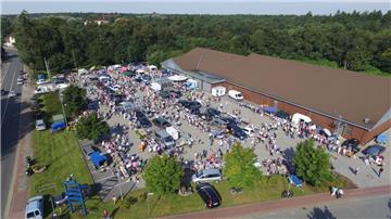 Auch aus der Luft war der Flohmarkt ein echter Hingucker. 