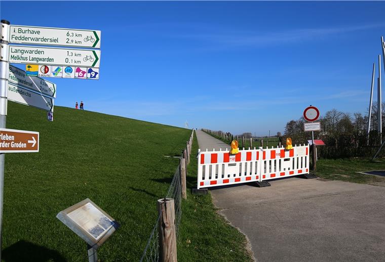 Butjadingen: Tourismus fehlen 13,4 Millionen Euro Auch der Langwarder Groden ist als eines der attraktivsten Ziele für Tagestouristen in Butjadingen gesperrt.