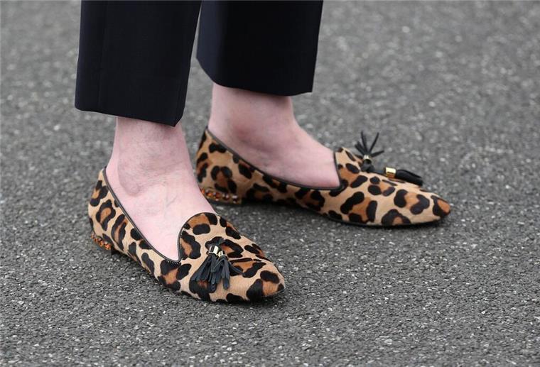Oh lala: Der Leo-Look ist wieder da - warum? Auch Schuhe können Leo-Look - diese hier gehören der früheren britischen Premierministerin Theresa May. (Foto von 2017)