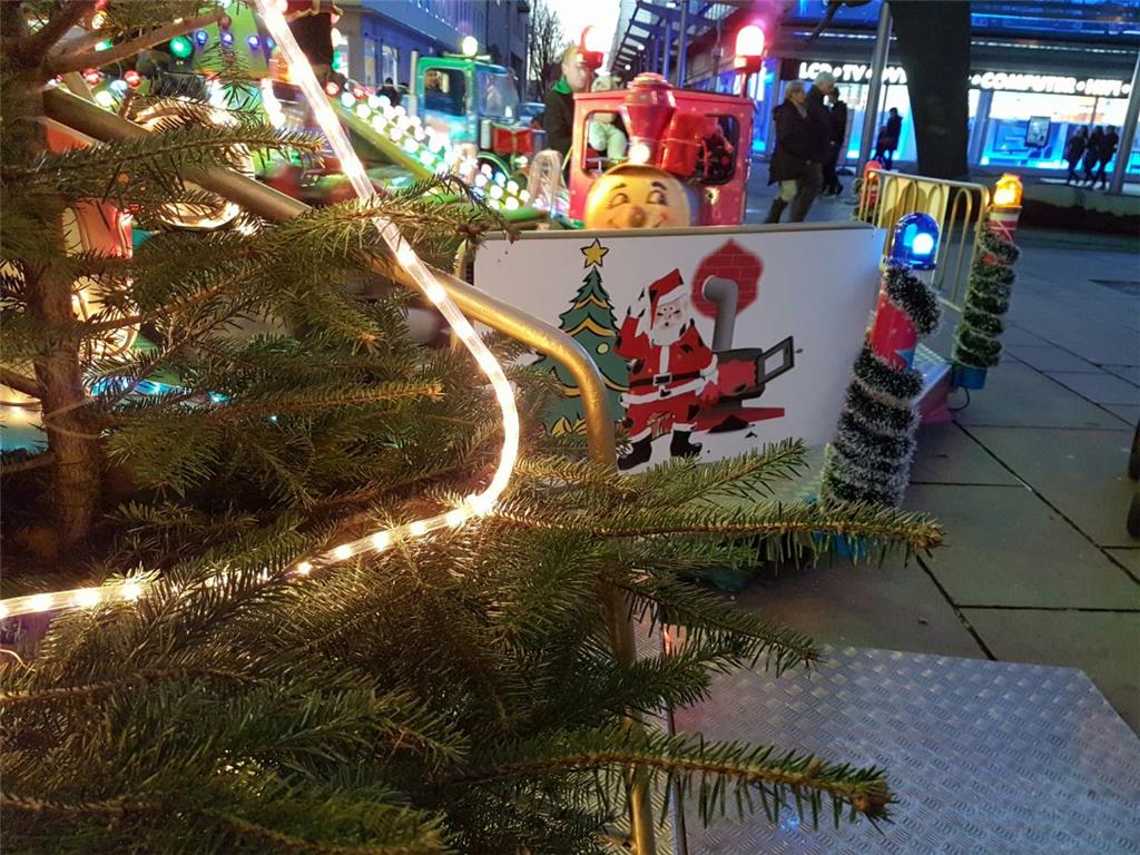 Auch Weihnachtsbäume dürfen auf dem Weihnachtsmarkt nicht fehlen. 