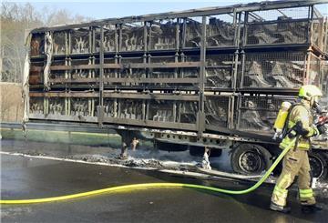 Auf der Autobahn A27 geriet am Donnerstag, 20. Februar, ein Sattelauflieger in Brand.