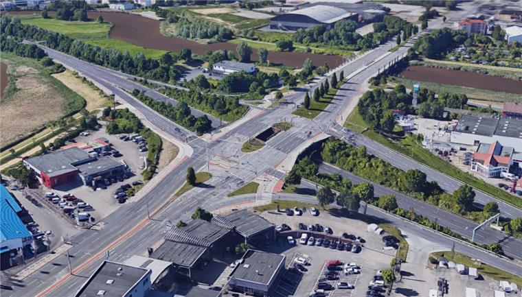 Auf der Brücke der Stresemannstraße über die Grimsbystraße in Bremerhaven wird ab Montag saniert.