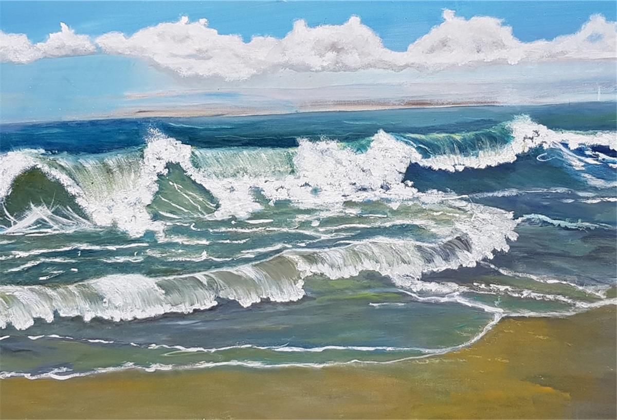 Sie malt Naturbilder für die Seele Auf der Insel Sylt entstand dieses Gemälde von Helga Zierau. Es ist in der Ausstellkung zu sehen.