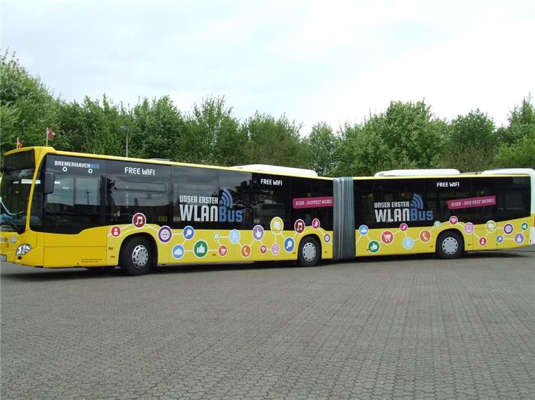 Alle Busse auf der Linie 502 haben jetzt WLAN Auf der Linie 502 gibt es jetzt in Bremerhaven in allen Bussen WLAN.