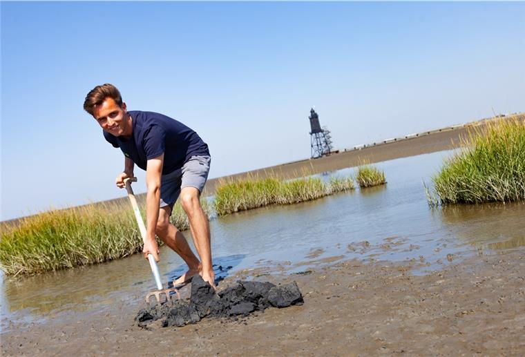 Wurster Nordseeküste: Vom Studenten zum Wattführer Auf der Suche nach dem Wattwurm: Natur- und Umweltpraktikum Hendrik Jahnz ist begeistert von seinem Einsatzgebiet, dem Wattenmeer vor der Küste von Dorum-Neufeld.