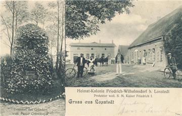 Auf die Heimatkolonie Friedrich-Wilhelmsdorf in Düring weist diese Ansichtskarte...