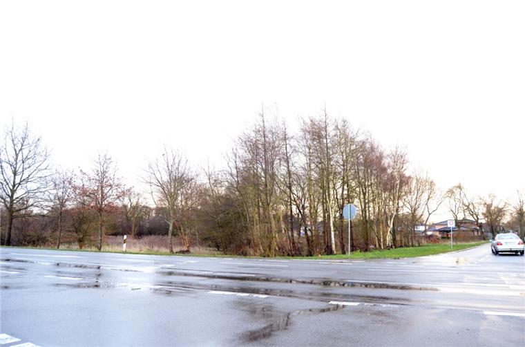 Auf diesem Grundstück Kreisstraße 63 (vorne) , Ecke Meersenweg (rechts), in Spaden soll nun endlich eine neue Kindertagesstätte gebaut werden.