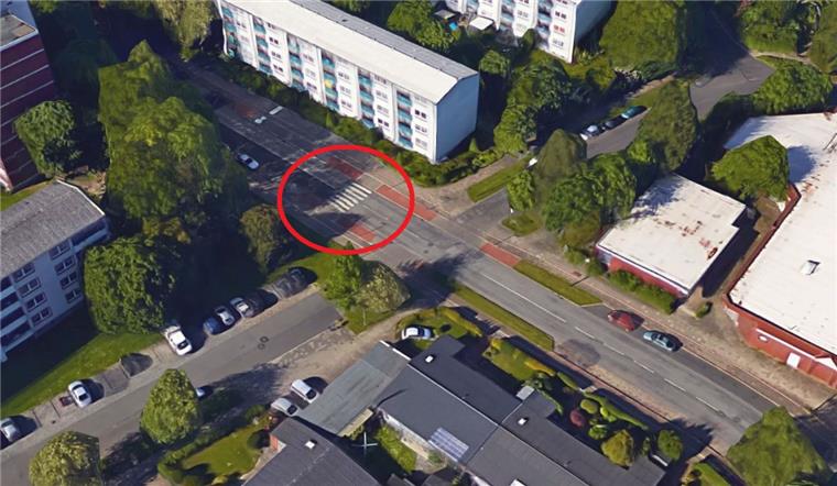 Leherheide: Seniorin (80) auf Zebrastreifen angefahren Auf diesem Zebrastreifen in Leherheide wurde eine 80-Jährige angefahren.