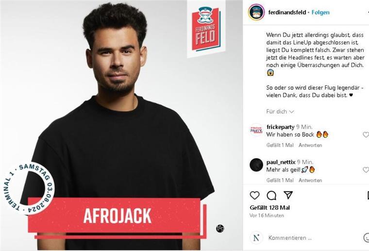 Ferdinands Feld Festival: Weltstar-DJ kommt nach Rotenburg Auf Instagram verkündete der Veranstalter den Top-Act.