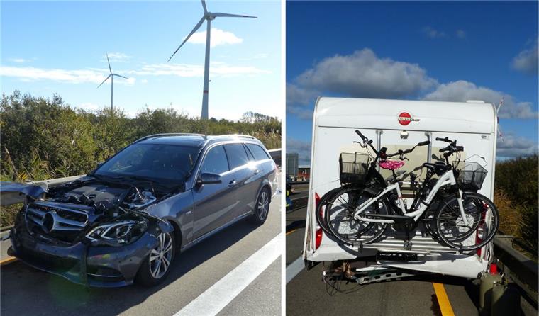 Auffahrunfall auf der A27 bei Bremerhaven - 55.000 Euro Schaden Auffahrunfall auf der A27 bei Bremerhaven. Die Polizei schätzt den Schaden auf etwa 55.000 Euro.