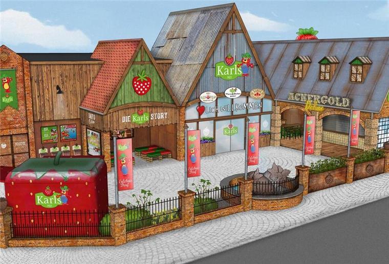 Wie aus einem Supermarkt ein Freizeitpark wird: Ein Hof wie aus dem Bilderbuch Visualisierung für Freizeitpark in Loxstedt