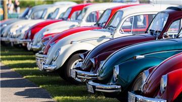 Autofans zeigen ihre klassischen Volkswagen in Hannover.