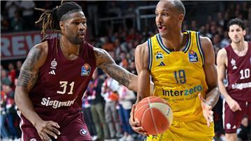Bayerns Devin Booker (l.) und Albas Louis Olinde gehen mit ganz anderen Erwartungen in die neue Euroleague-Saison.