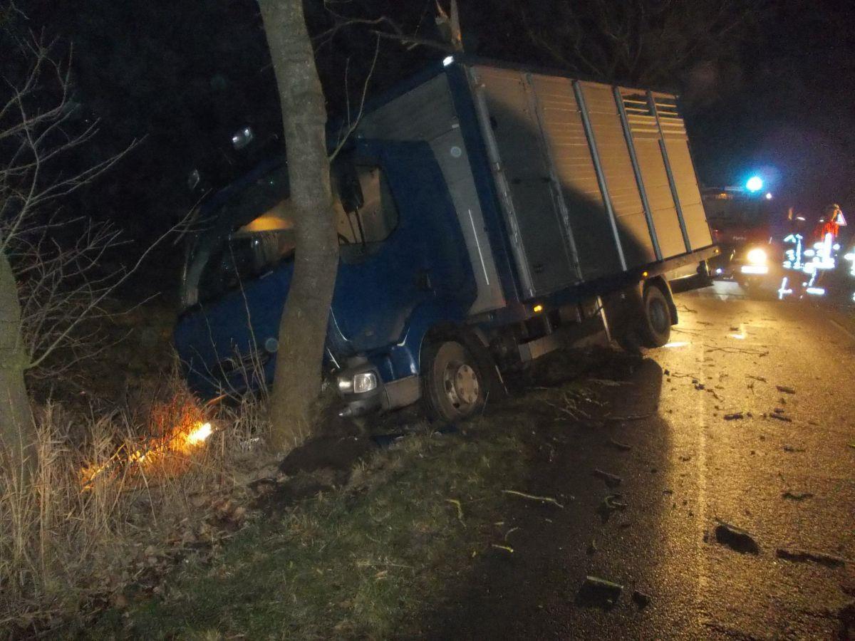 Bei dem Unfall im Cuxland wurde der Fahrer des Lkw verletzt. 