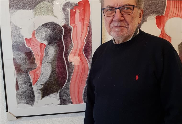 Bei der Schiller-Meile zeigt Organisator Vladimiro Miszak in seinem Atelier ausgewählte Arbeiten aus den Jahren 1970 bis 2020, gestaltet mit Kugelschreiber, als Siebdruck, Copic oder Lasur.
