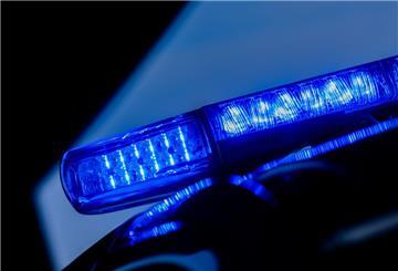 Blaulicht eines Polizeiwagens. 