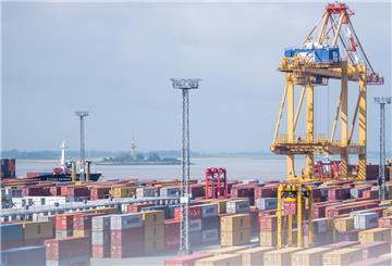 Gelände von Eurogate in Bremerhaven