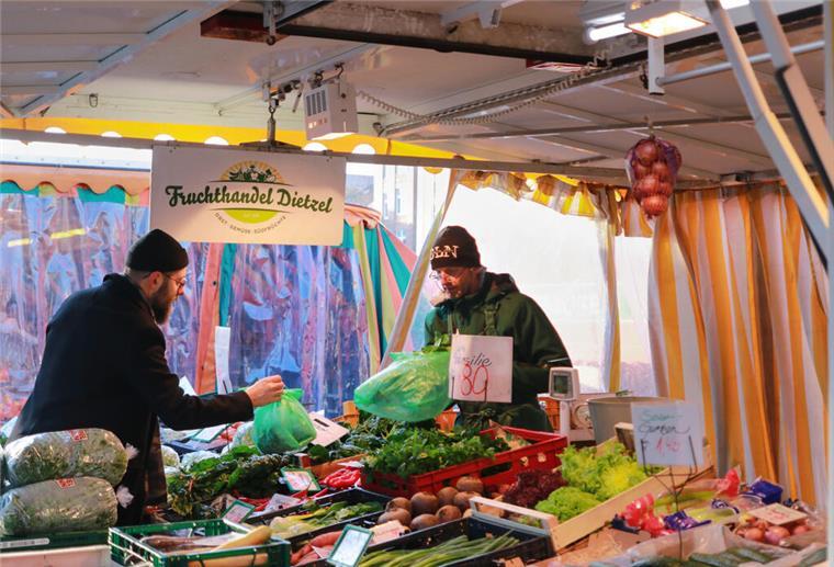 Martin Seiffert auf dem Wochenmarkt