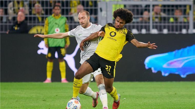 Flutlicht in München, Kellerduell in Heidenheim Beim letzten Bundesliga-Spiel schoss Karim Adeyemi (vorne) das entscheidende Tor für den BVB.