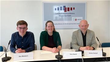 Ben Meisborn (l-r), Vera Seeck und Sönke Deitlaff.