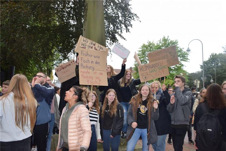 Brake: Demonstration für den Klimaschutz Bereits am 20. September, dem Tag des globalen Klimastreiks, gingen allein Brake gut 1000 Menschen auf die Straße.