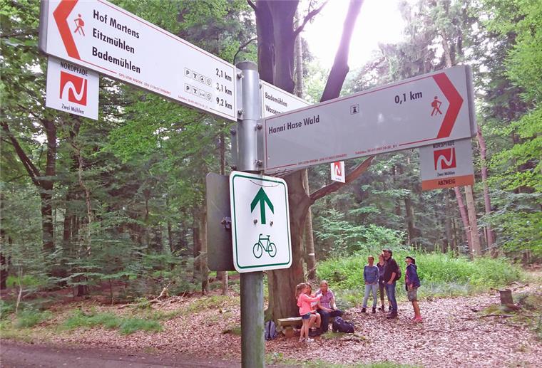 Rotenburg: Wandern auf den Nordpfaden Beschilderung Nordpfade